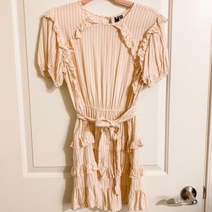 ASOS Peach/Light Pinkish Nude Mini Ruffle Dress